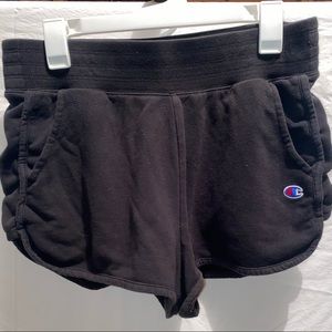 black CHAMPION sweat shorts